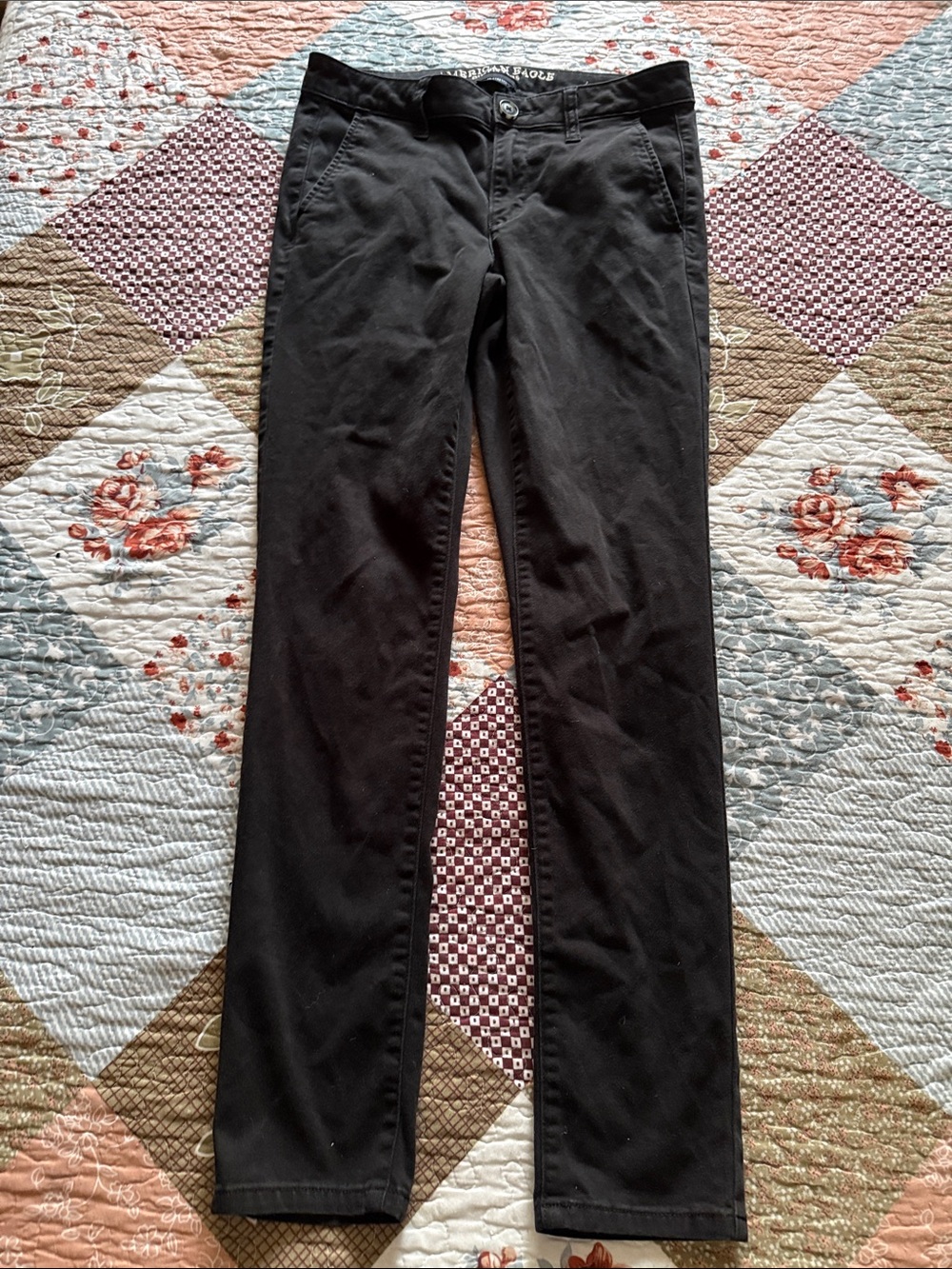 American Eagle Outfitters Black Straight Leg Women skinny pants size 8